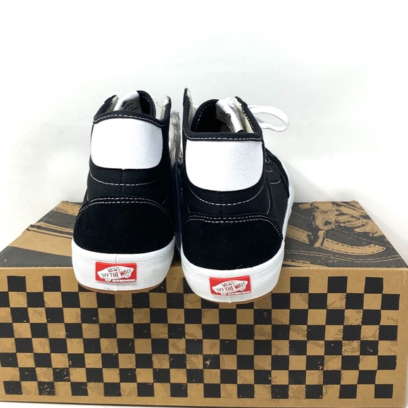 VANS The Lizzie Shoe Casual Men Suede Canvas White Black Sneakers Hi VN0A4BX1Y28 - Picture 9 of 11